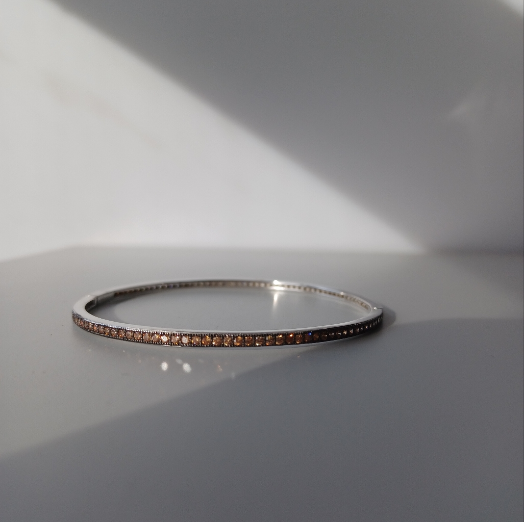 New Special Safety Buckle Solid 925 Sterling Silver Cz Bangle 45$